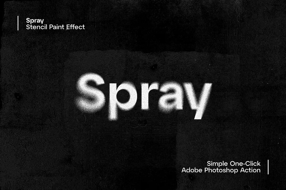 spray stencil spray paint effect in photoshop.