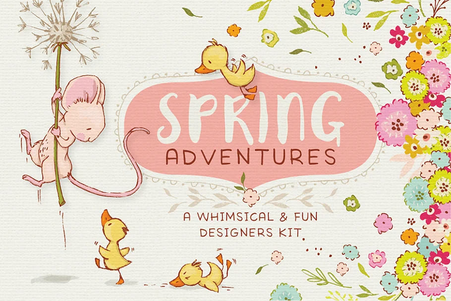 Spring Adventures Designers Kit facebook image.