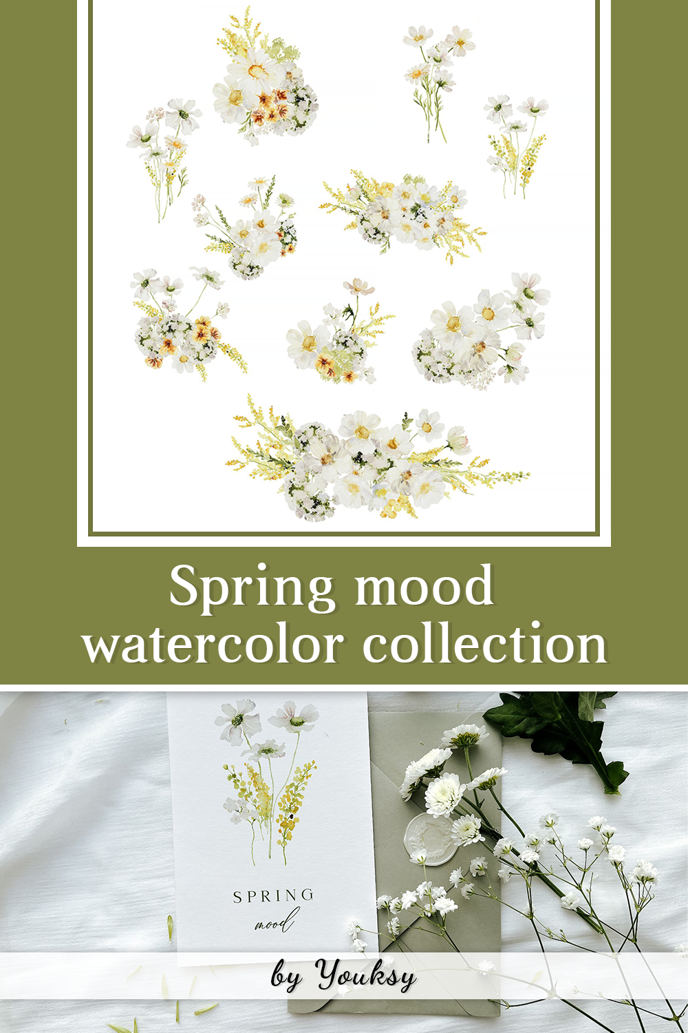 Spring mood watercolor collection of pinterest.