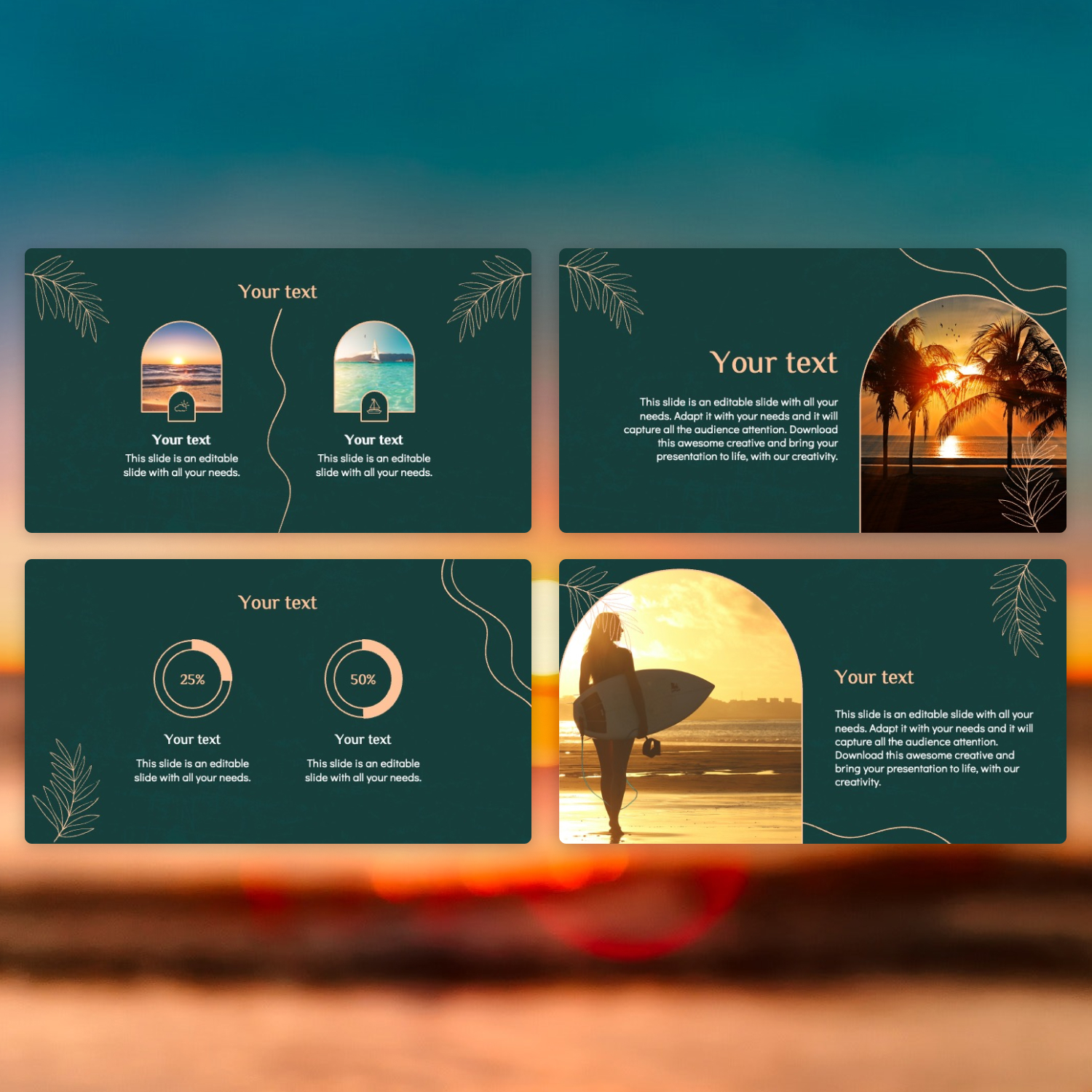 Summer powerpoint backgrounds preview.