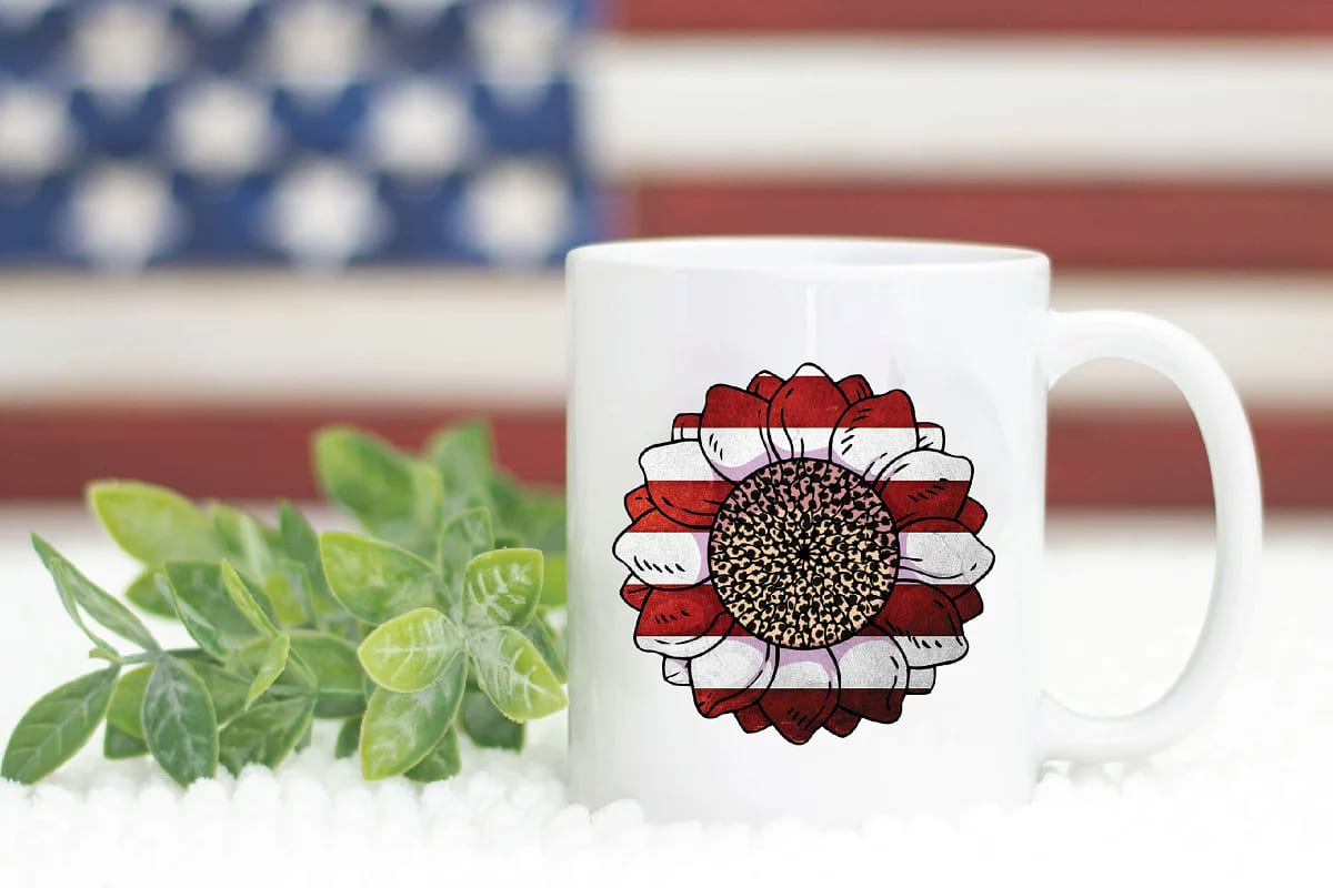 sunflower western mug mockup.