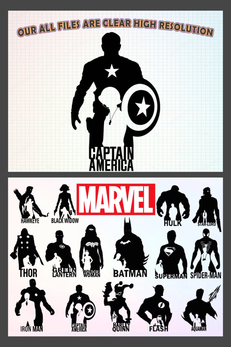 Superhero Silhouette Svg Bundle Layered Object, Superhero Vector ...