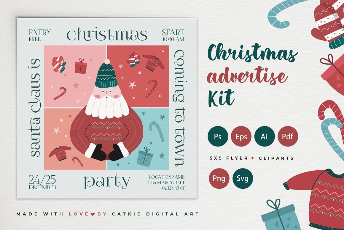 The Christmas Bundle 200 Elements Preview 3.