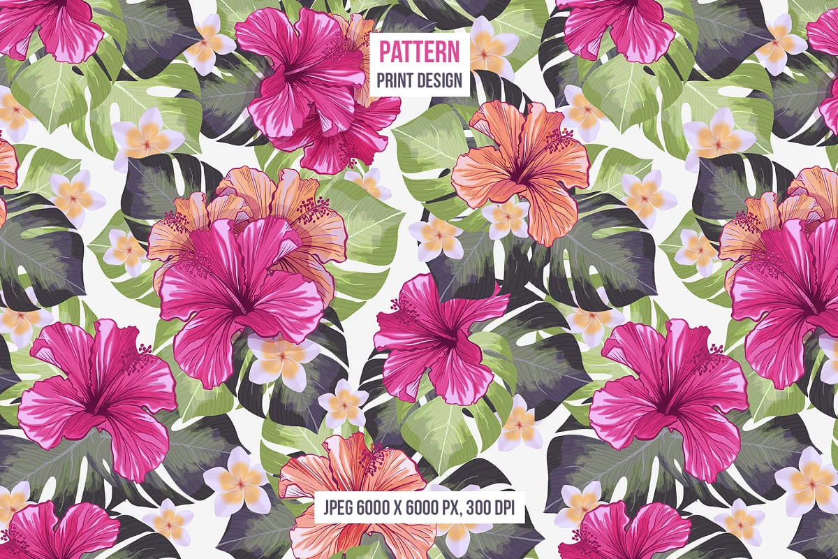 tropical paradise patterns for printing.