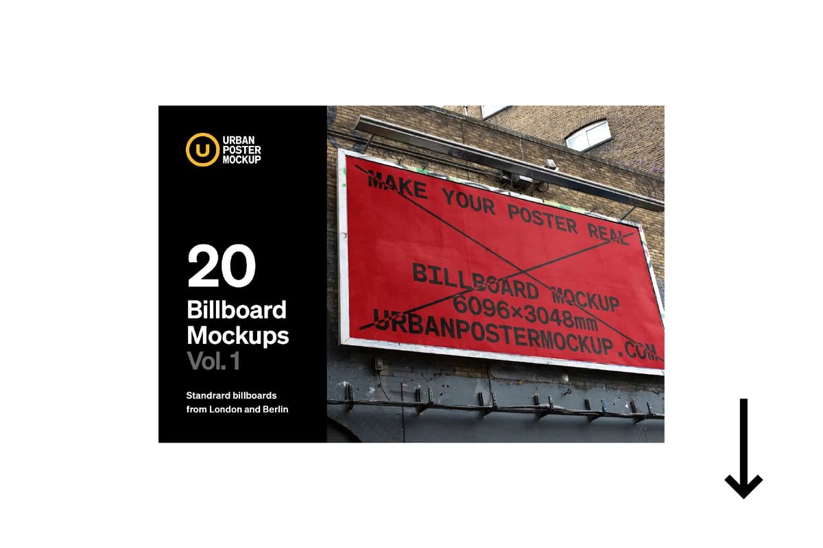 urban poster mockup bundle, 20 billboard mockups vol 1.