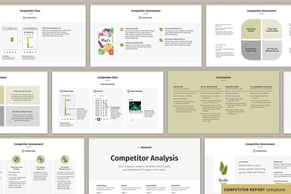 ux research bundle persona report templates.