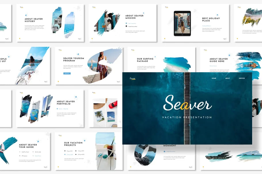 vacation presentation powerpoint template.
