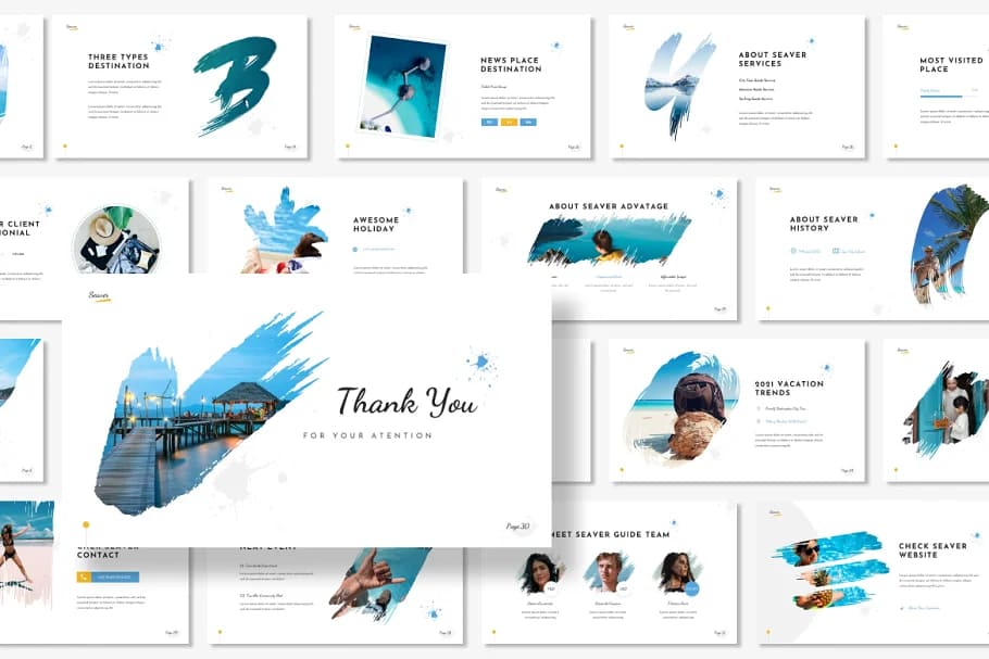 vacation presentation powerpoint pages.