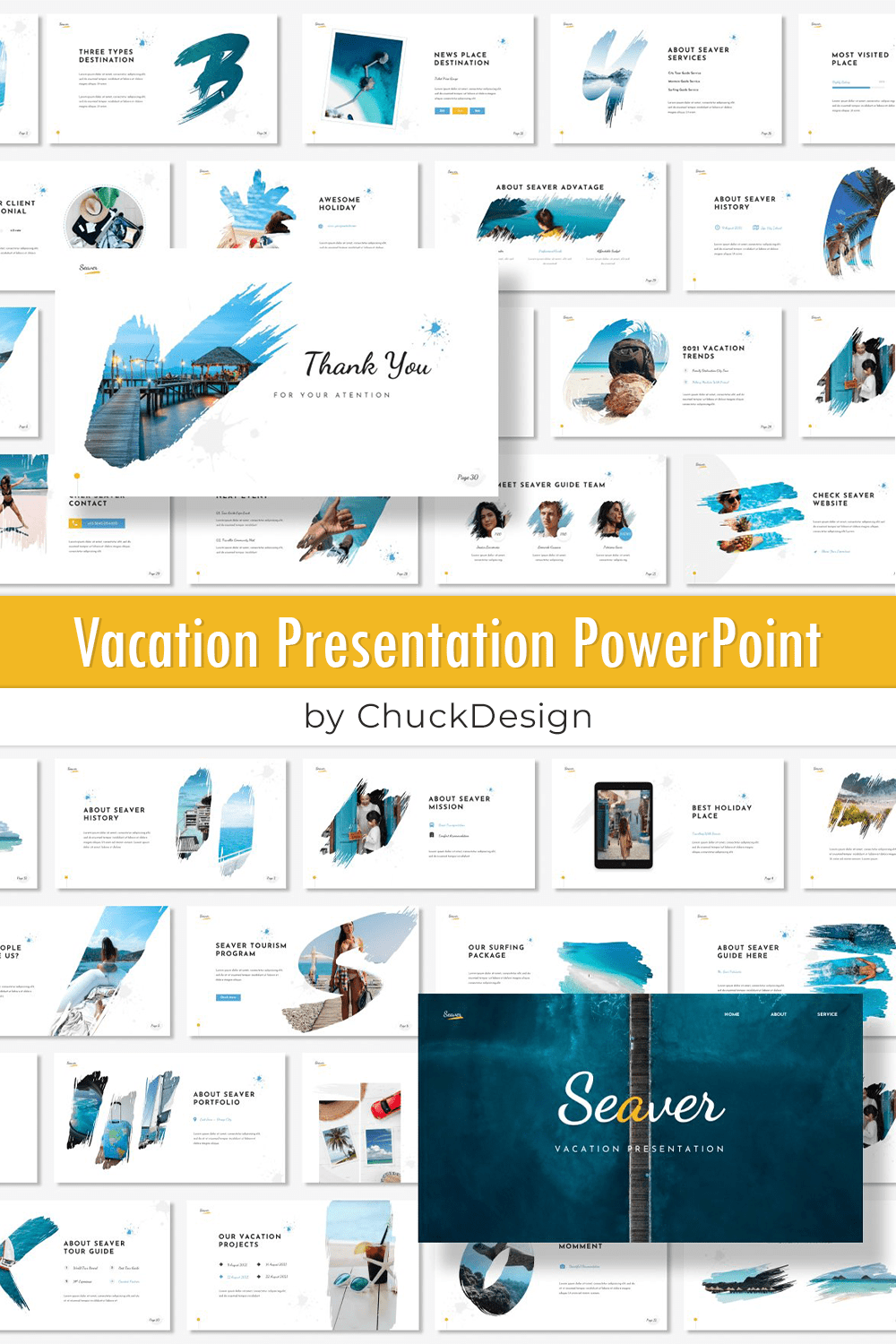 Vacation Presentation PowerPoint pinterest image.