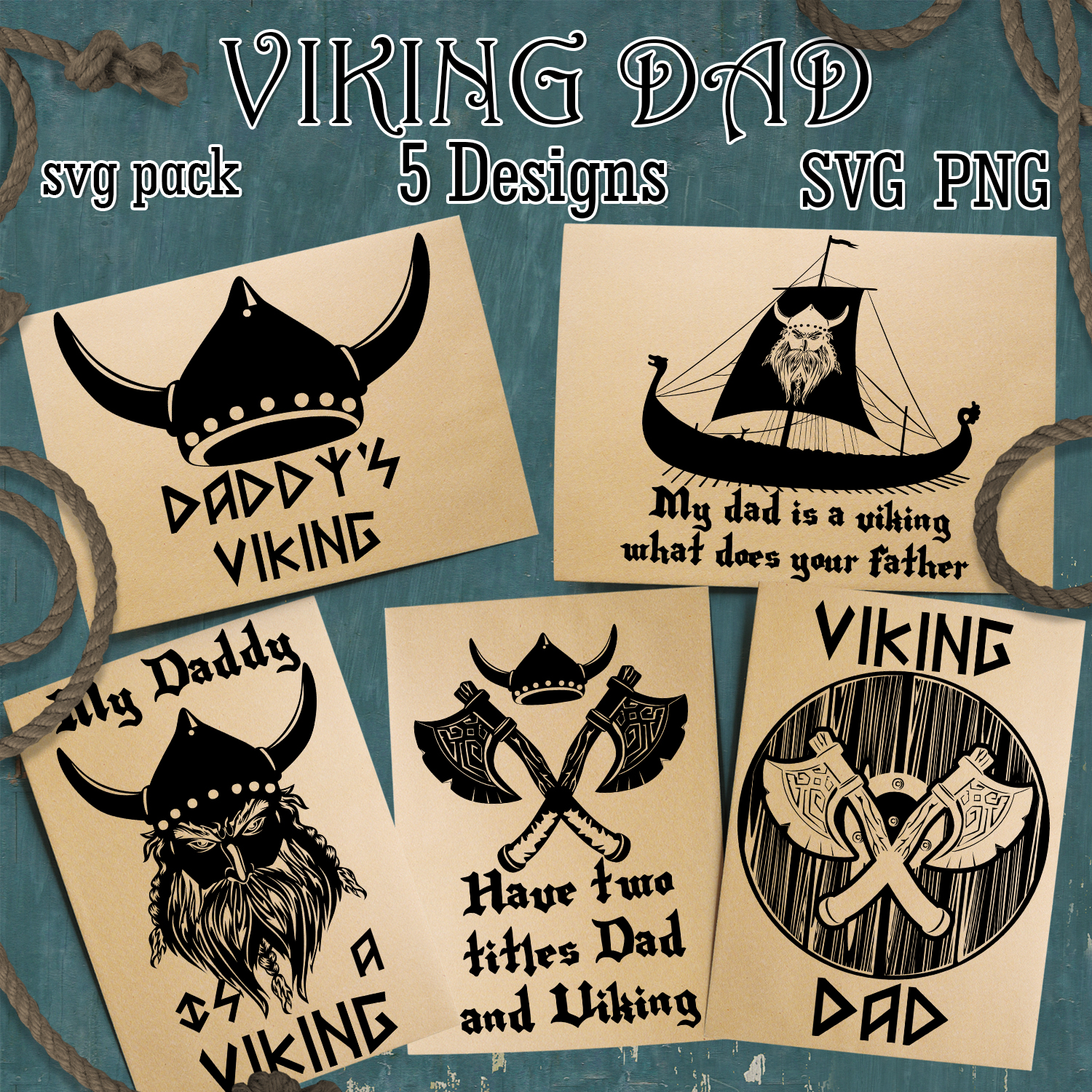 Prints of viking dad svg.