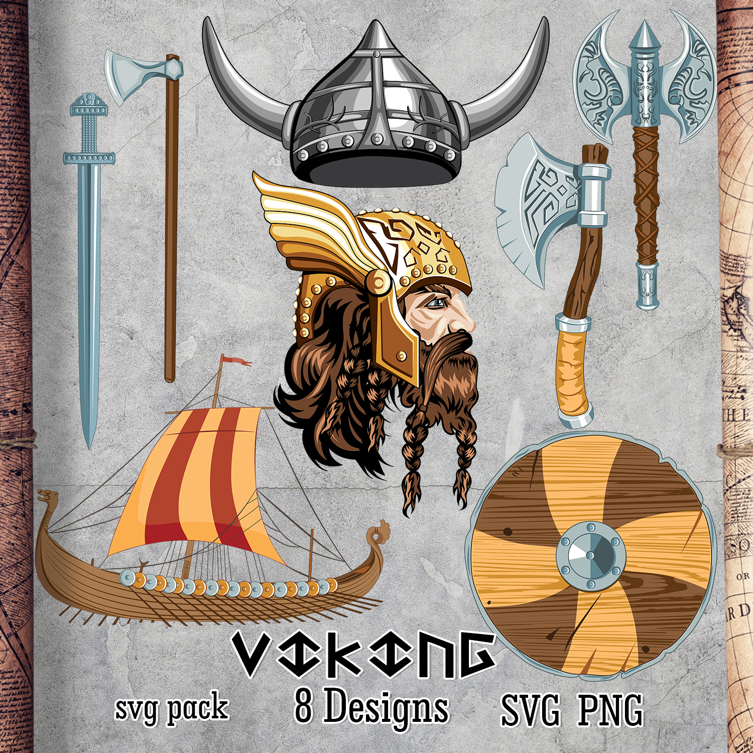 Viking svg image preview.