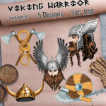Viking warrior svg preview.