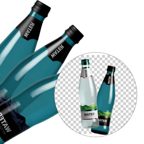 Water bottles can mockup preview.