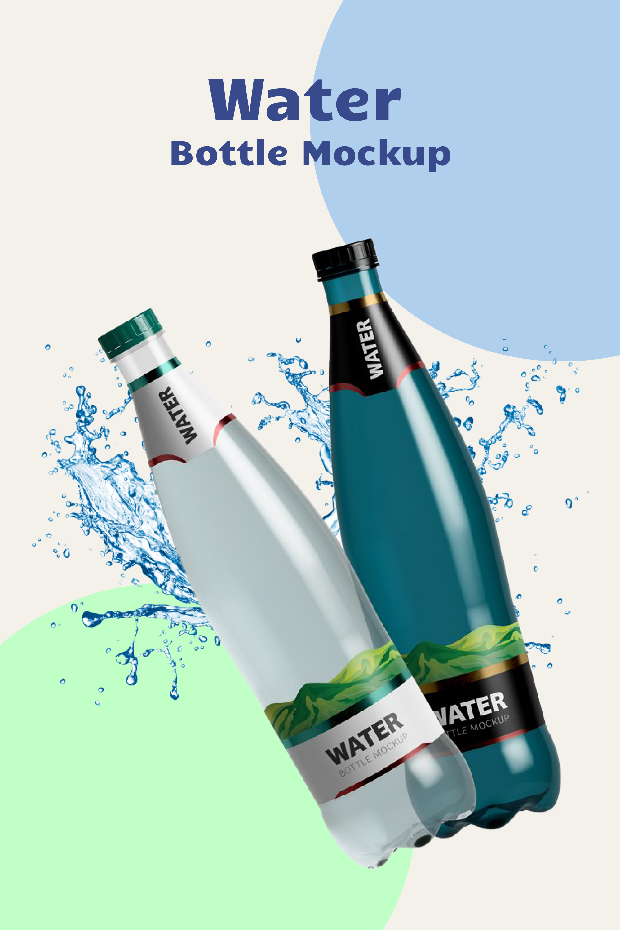 Water bottles can mockup of pinterest.