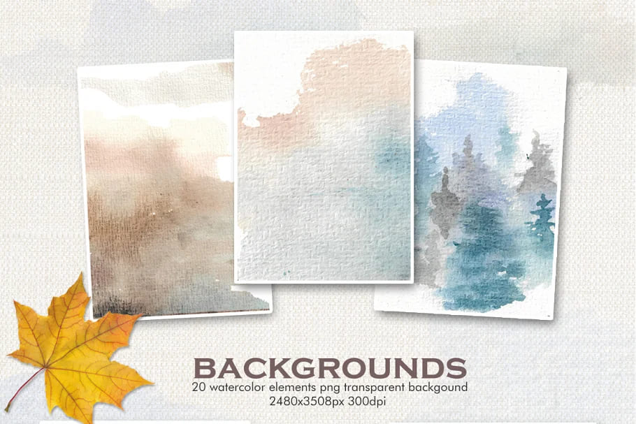 watercolor north american spring backgrounds.