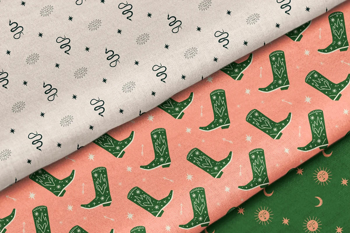 wild west bundle, patterns with small details.