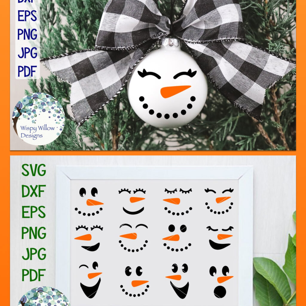 Winter Snowman Faces SVG Cut File And Clipart Bundle – MasterBundles