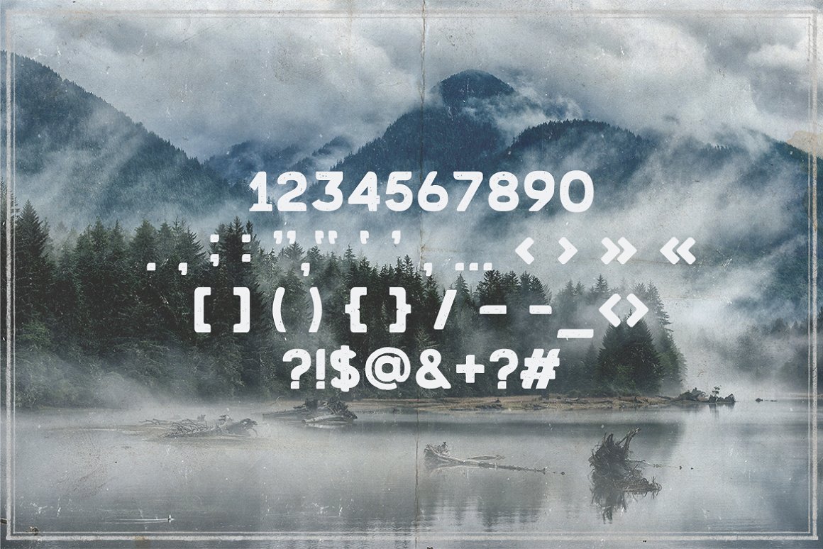 Preview of numbers on the background of mountains.
