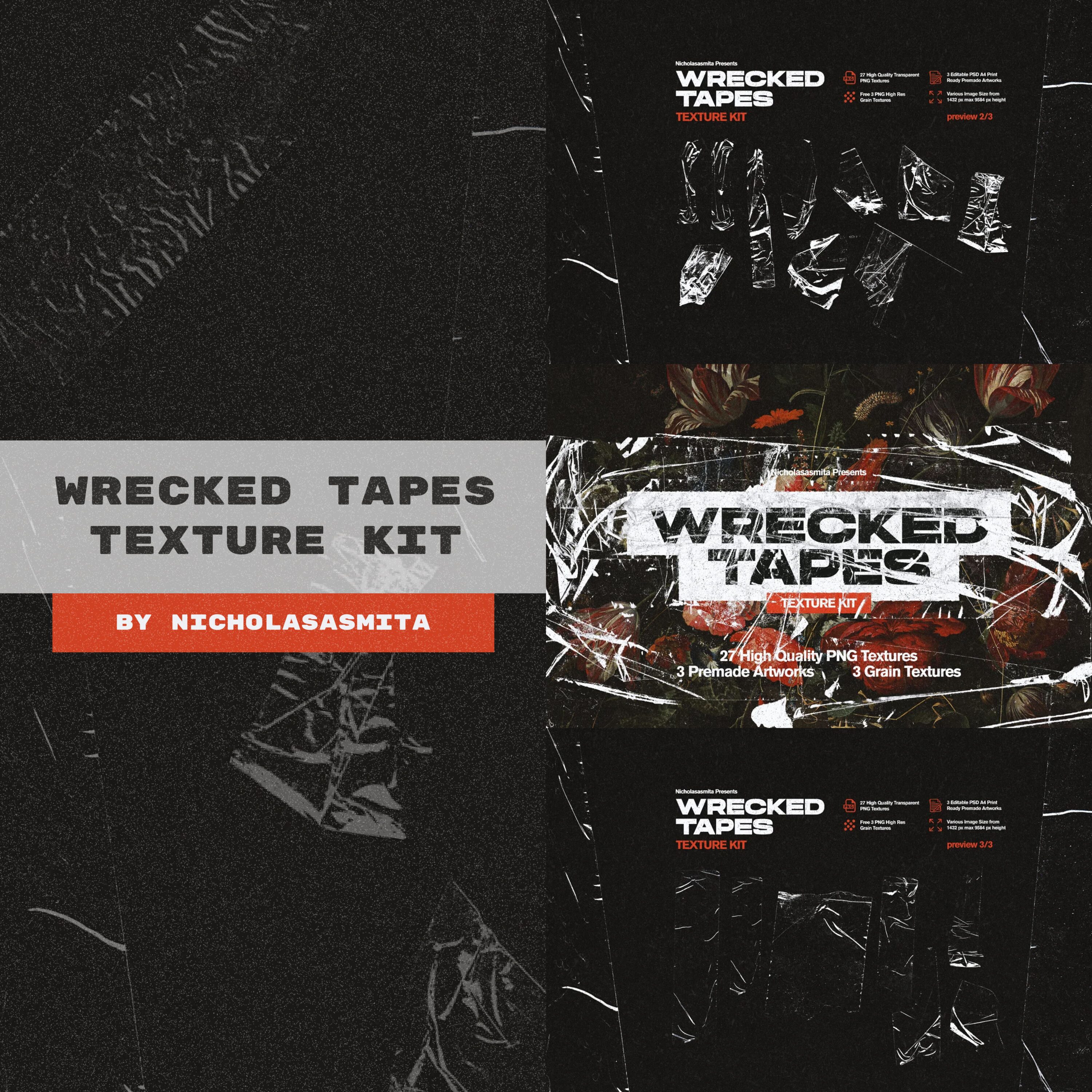 Wrecked Tapes Texture Kit cover image.