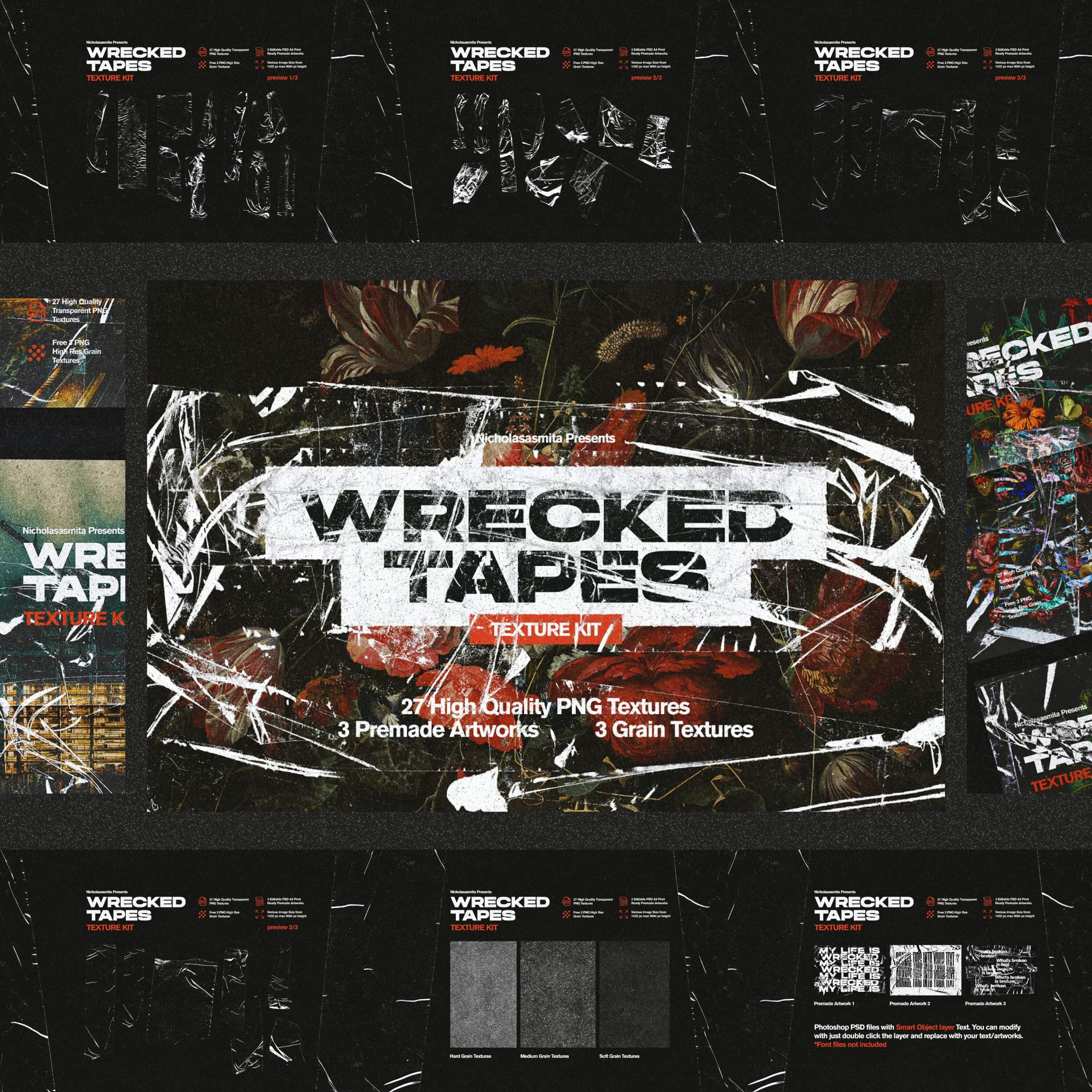 wrecked tapes texture kit.