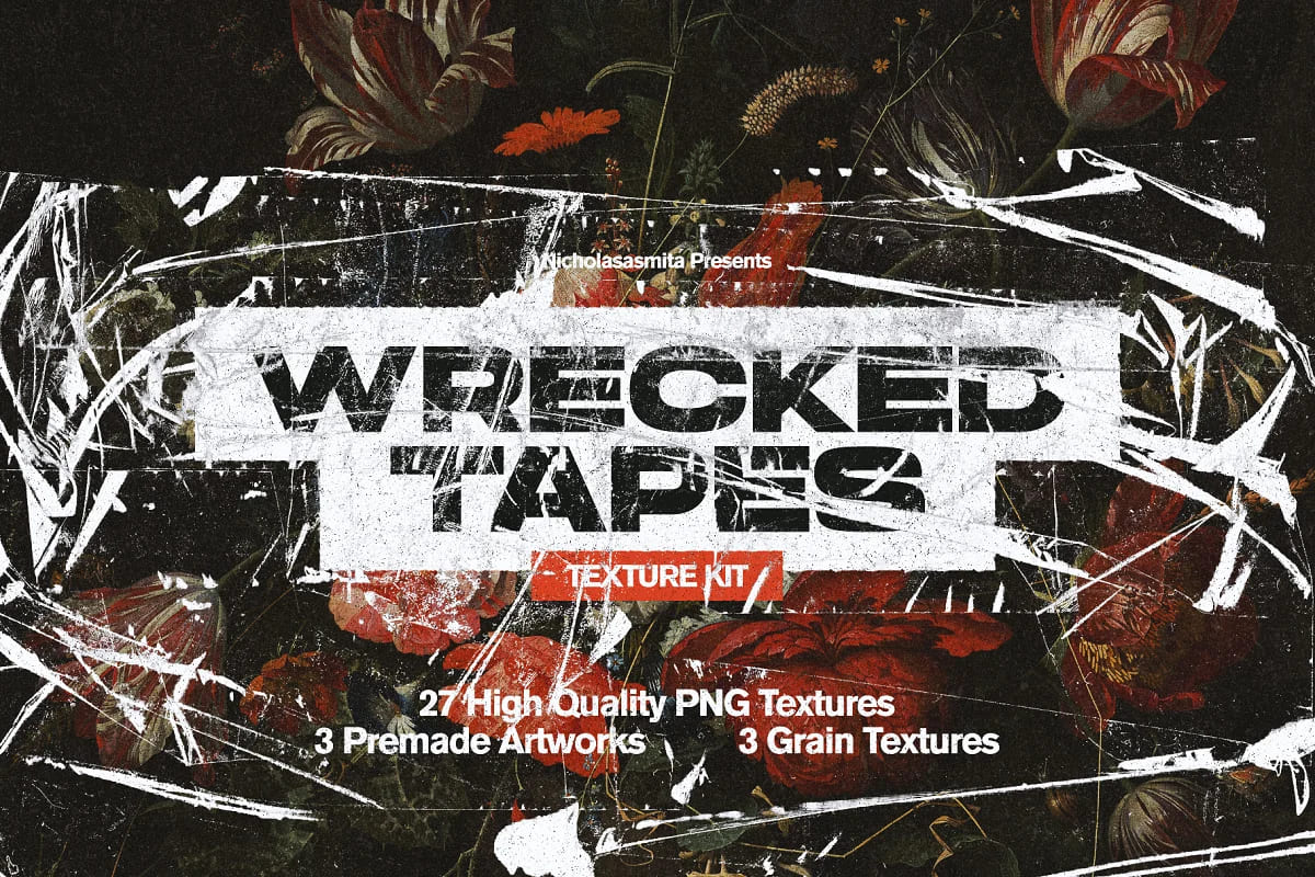 wrecked tapes texture set.