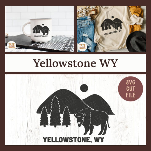 Yellowstone wy svg cut file preview.