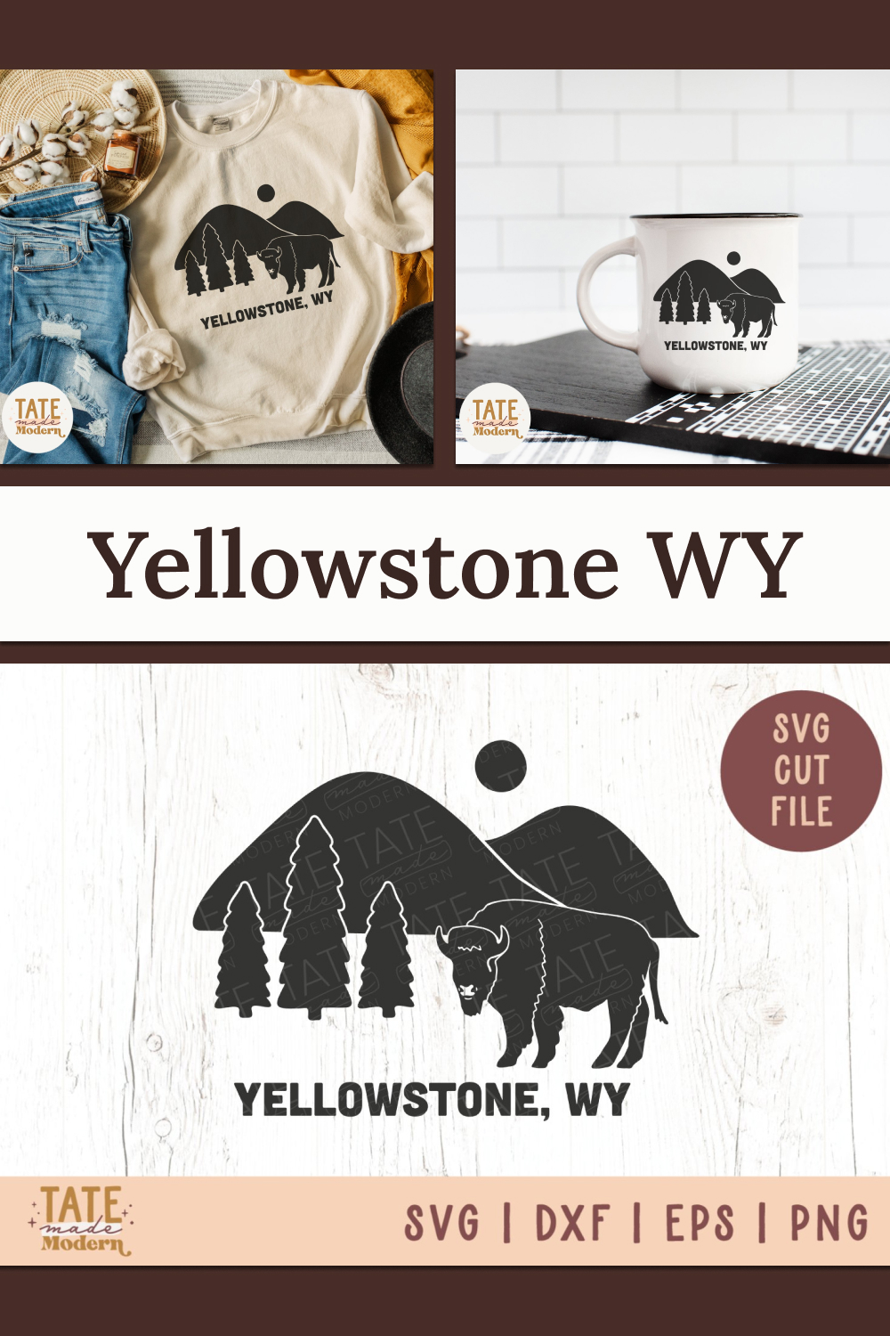 Yellowstone wy svg cut file of pinterest.