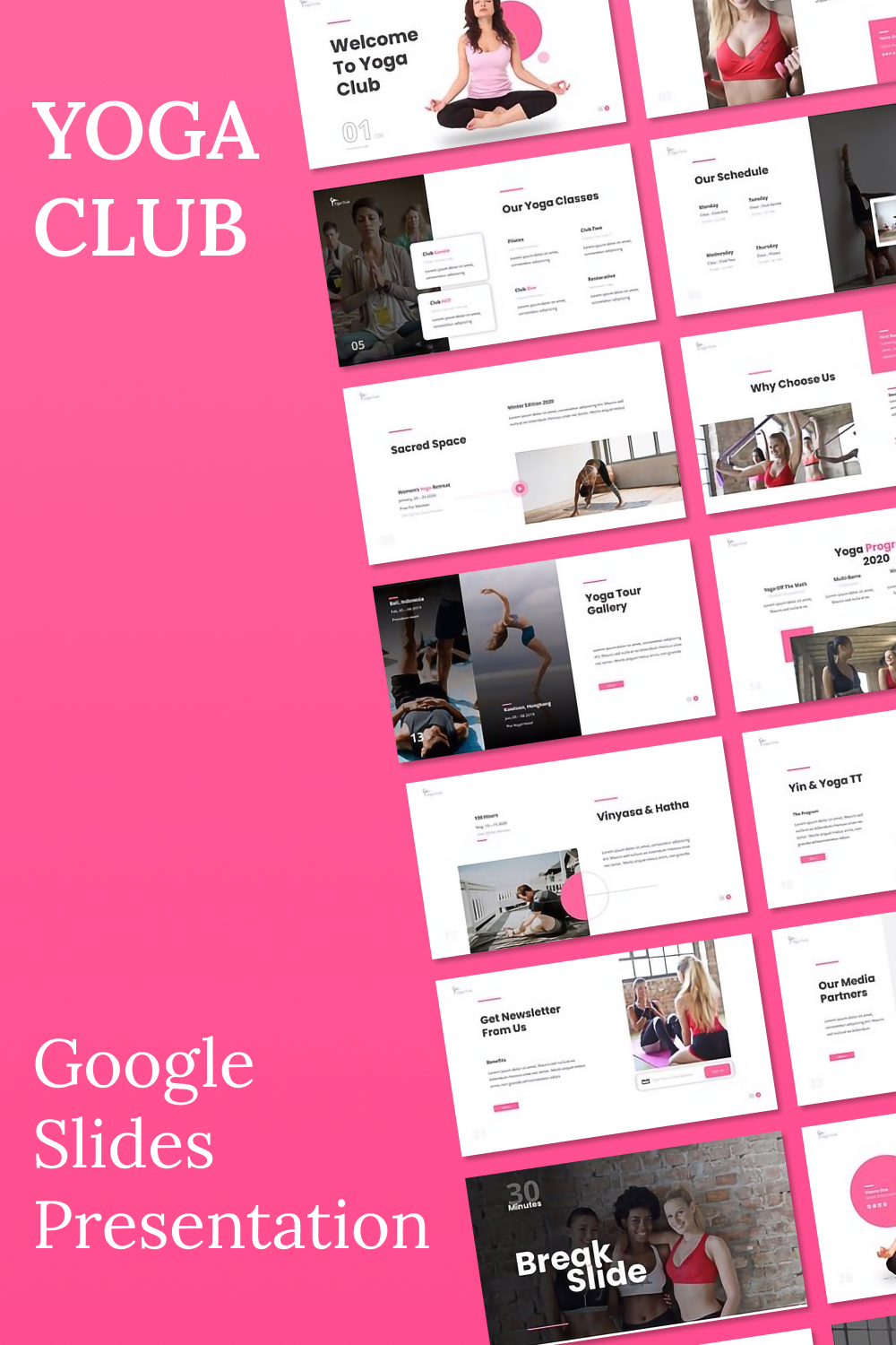 Yoga club google slides presentation of pinterest.