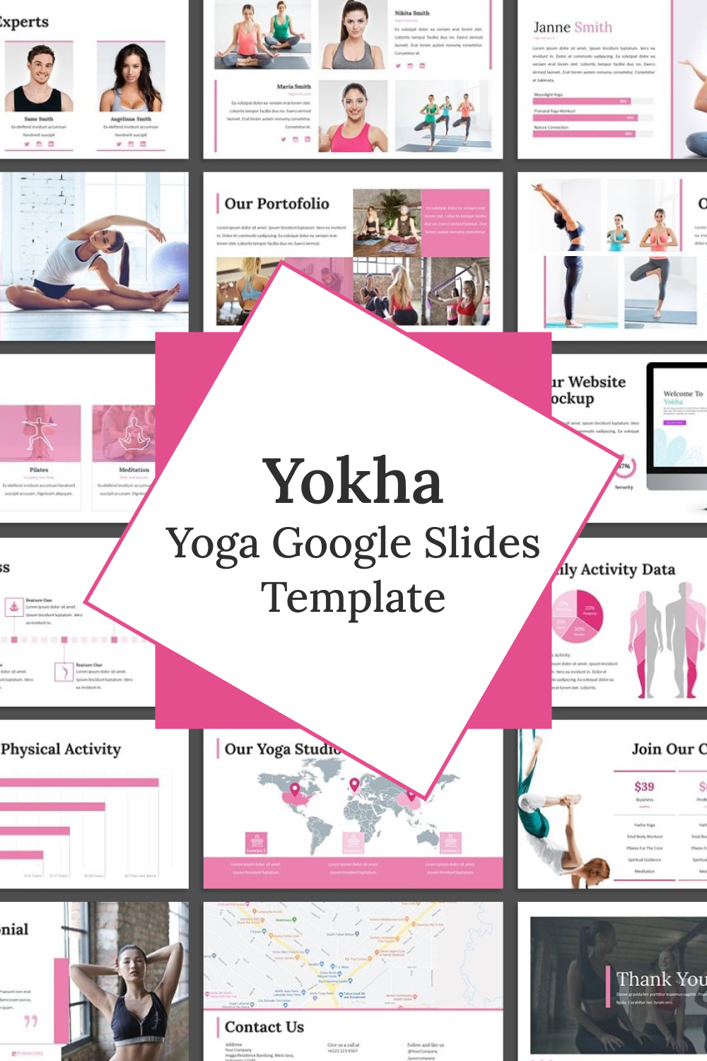 Yoga google slides preview.