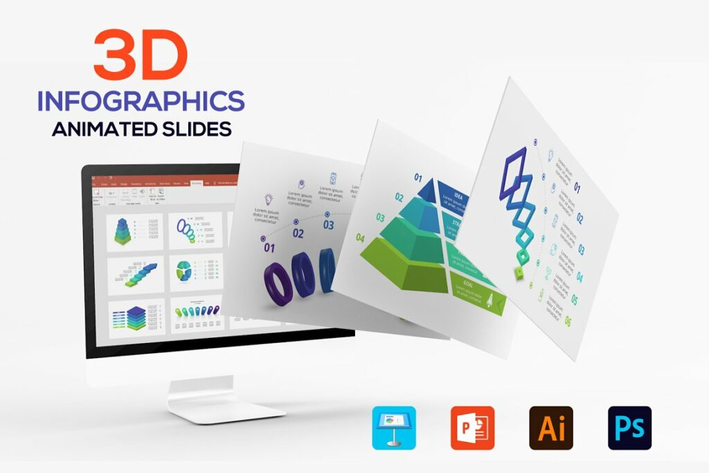 3D Animated Infographics – MasterBundles