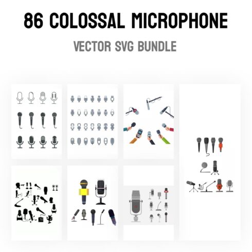 Microphone SVG Bundle 1500 1.
