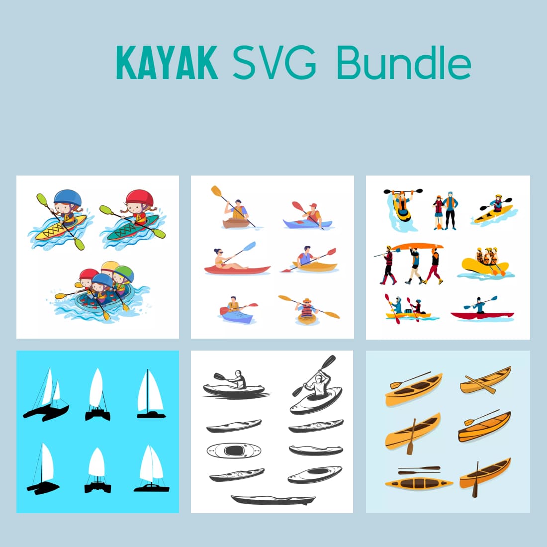 Kayak SVG Bundle 1500 1.