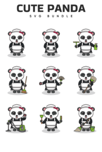 Cute Panda SVG Files – MasterBundles