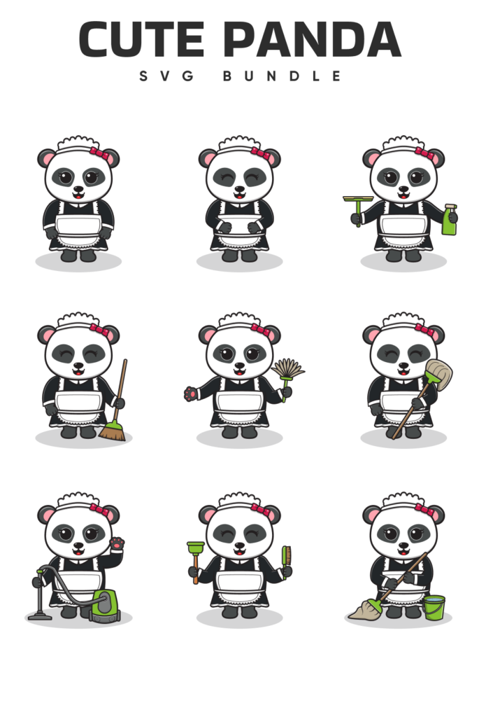 Cute Panda SVG Files – MasterBundles