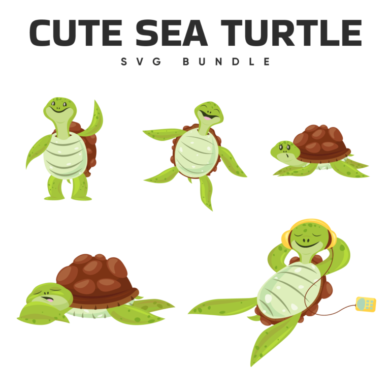 Cute Sea Turtle SVG – MasterBundles