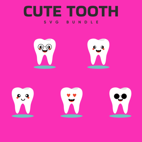 Cute tooth svg bundle.