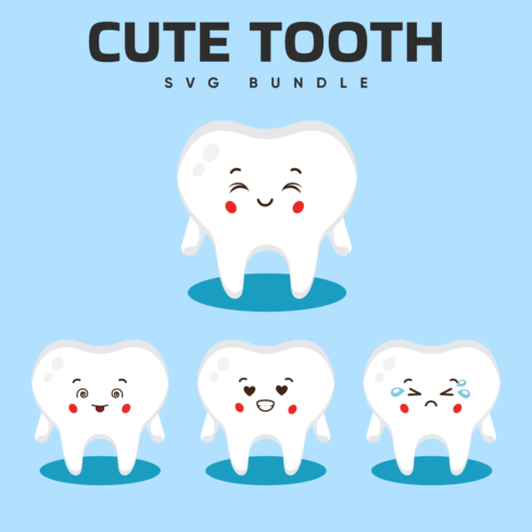 Cute tooth svg bundle.