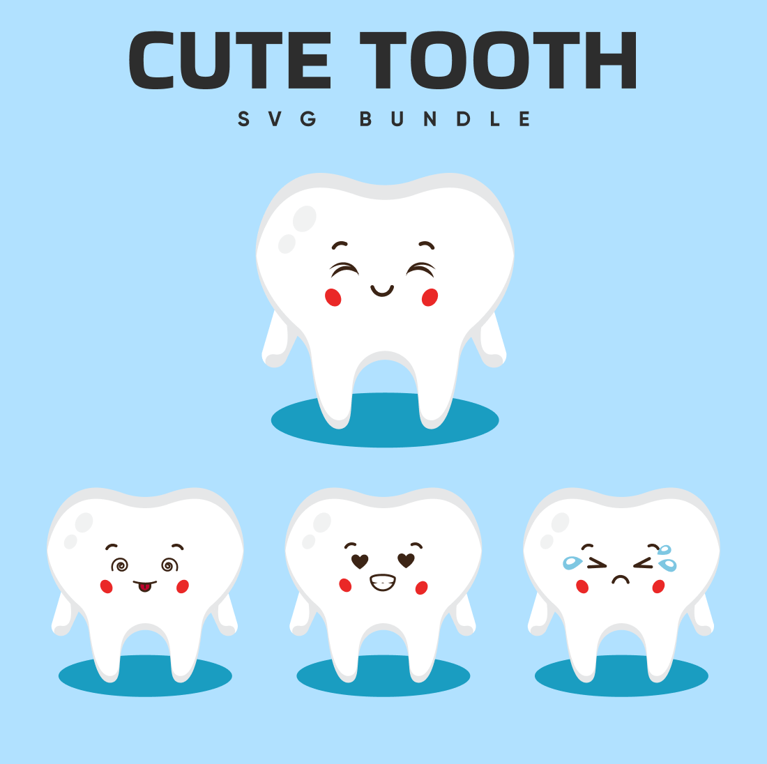 Cute tooth svg bundle.