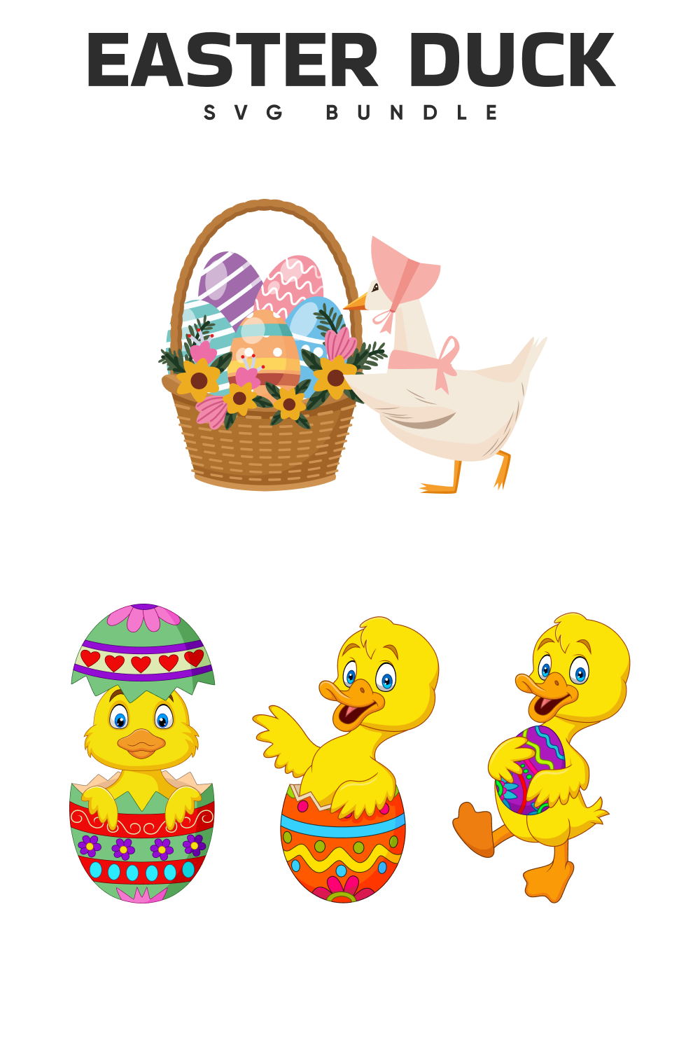 Easter duck svg bundle.