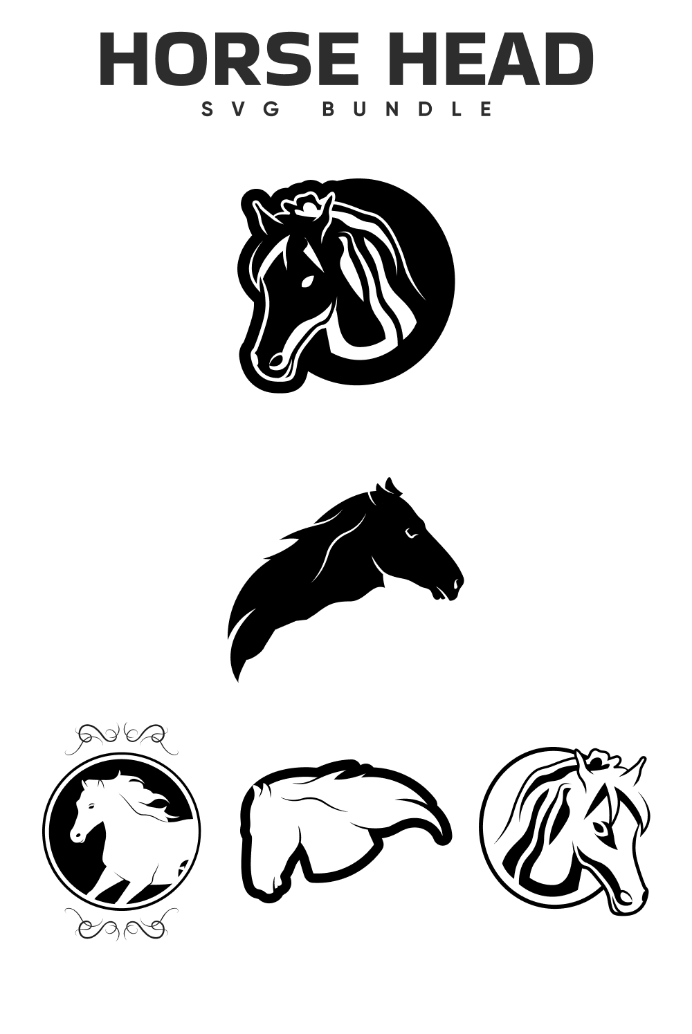The horse head logo is shown in black and white.