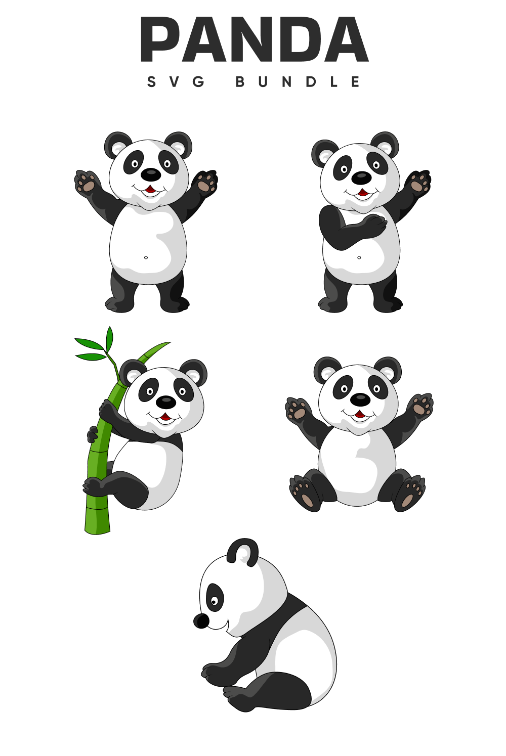 Panda svg bundle of pinterest.