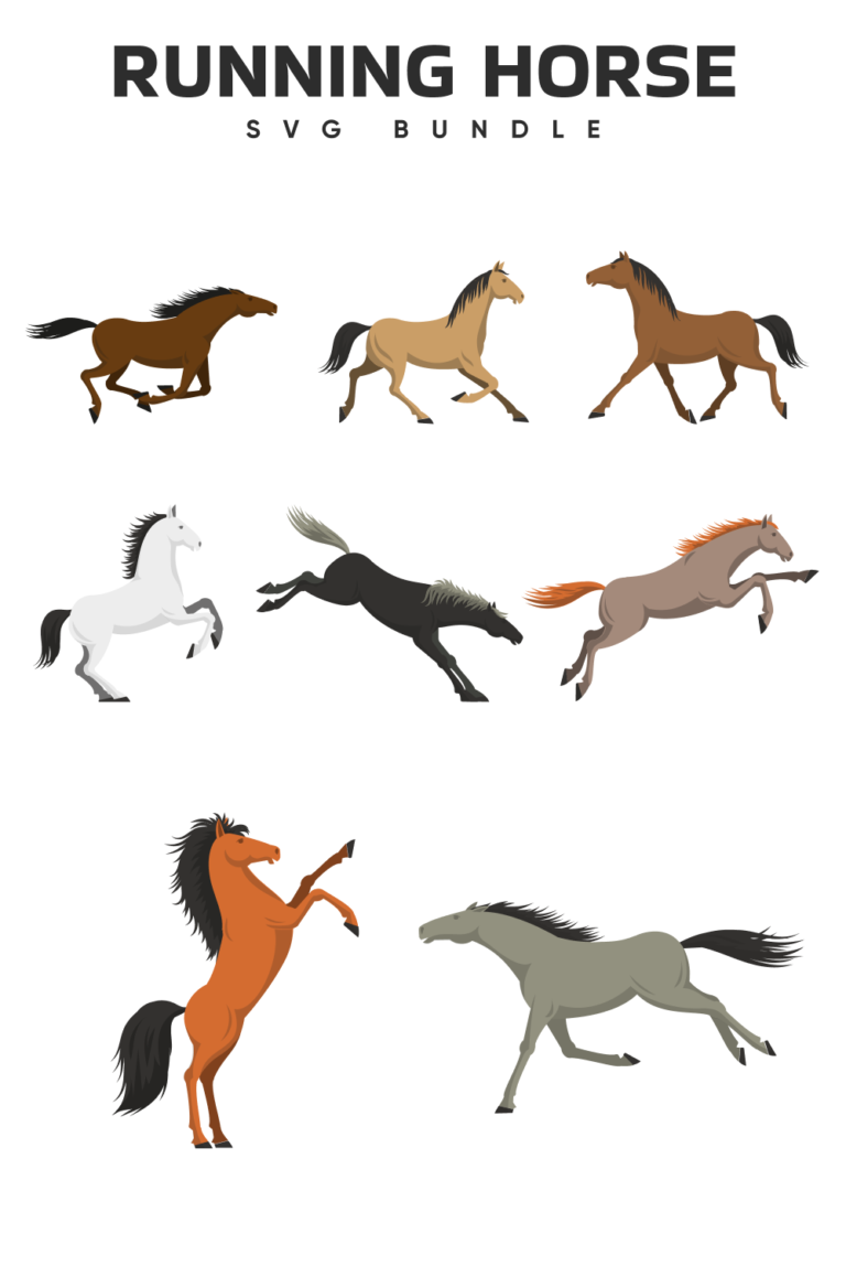 Running Horse SVG Designs MasterBundles