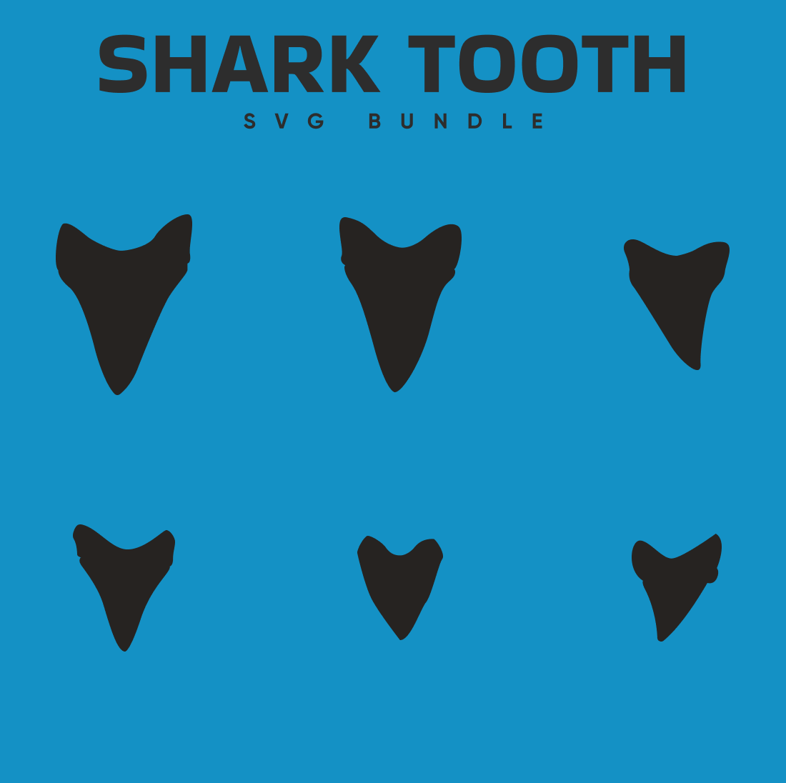 Shark tooth svg bundle.