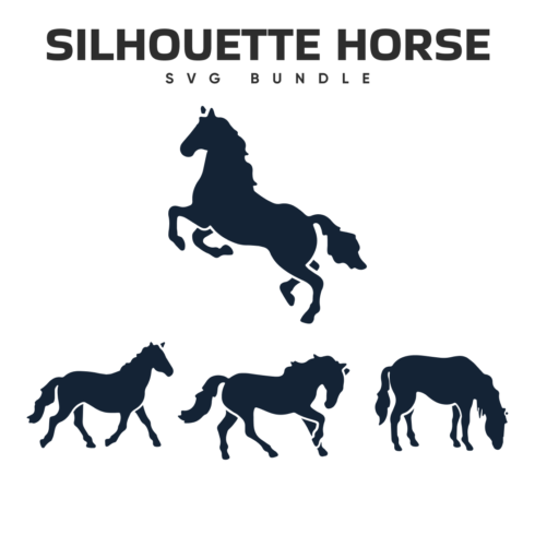 Preview silhouette horse svg bundle.
