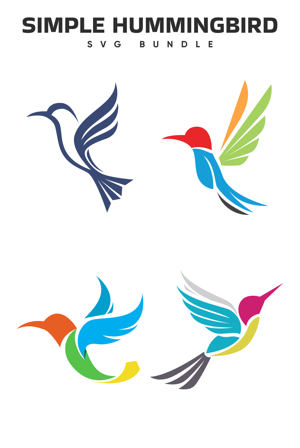 Colorful hummingbird logo is shown on a white background.