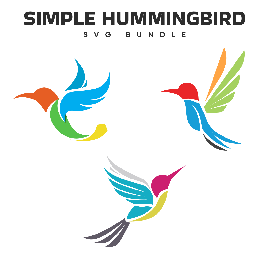 The simple hummingbird svg bundle.