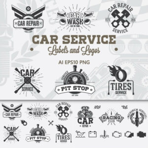 Engine Service Labels 9 Car Service Labels and Logos – MasterBundles