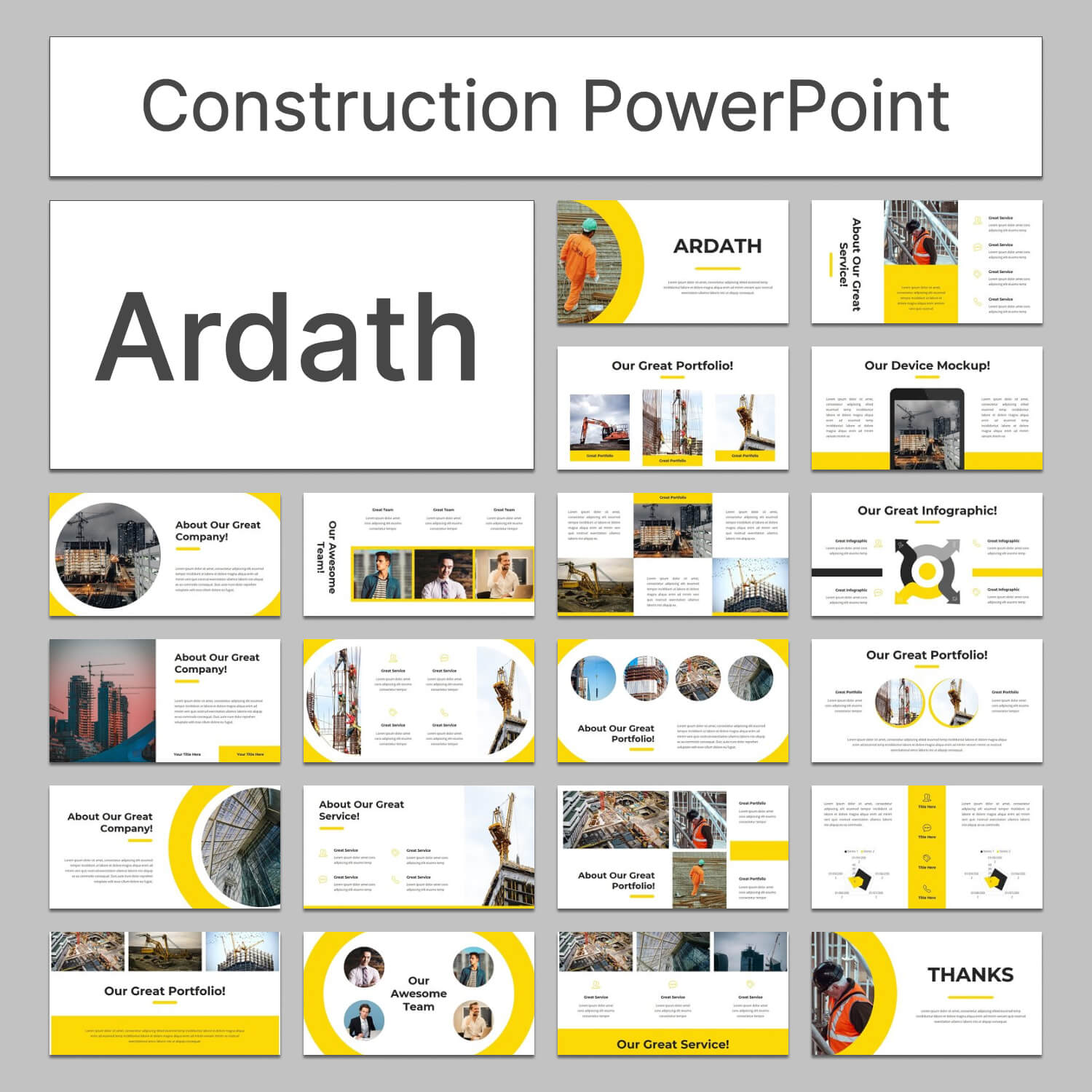 Ardata construction slides for Powerpoint.