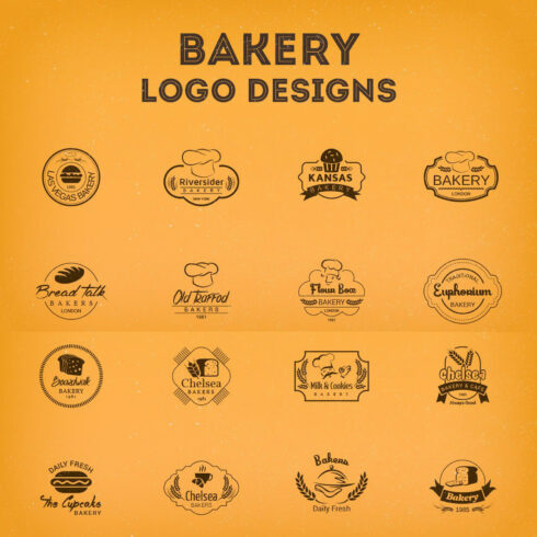 Bakery logo templates.