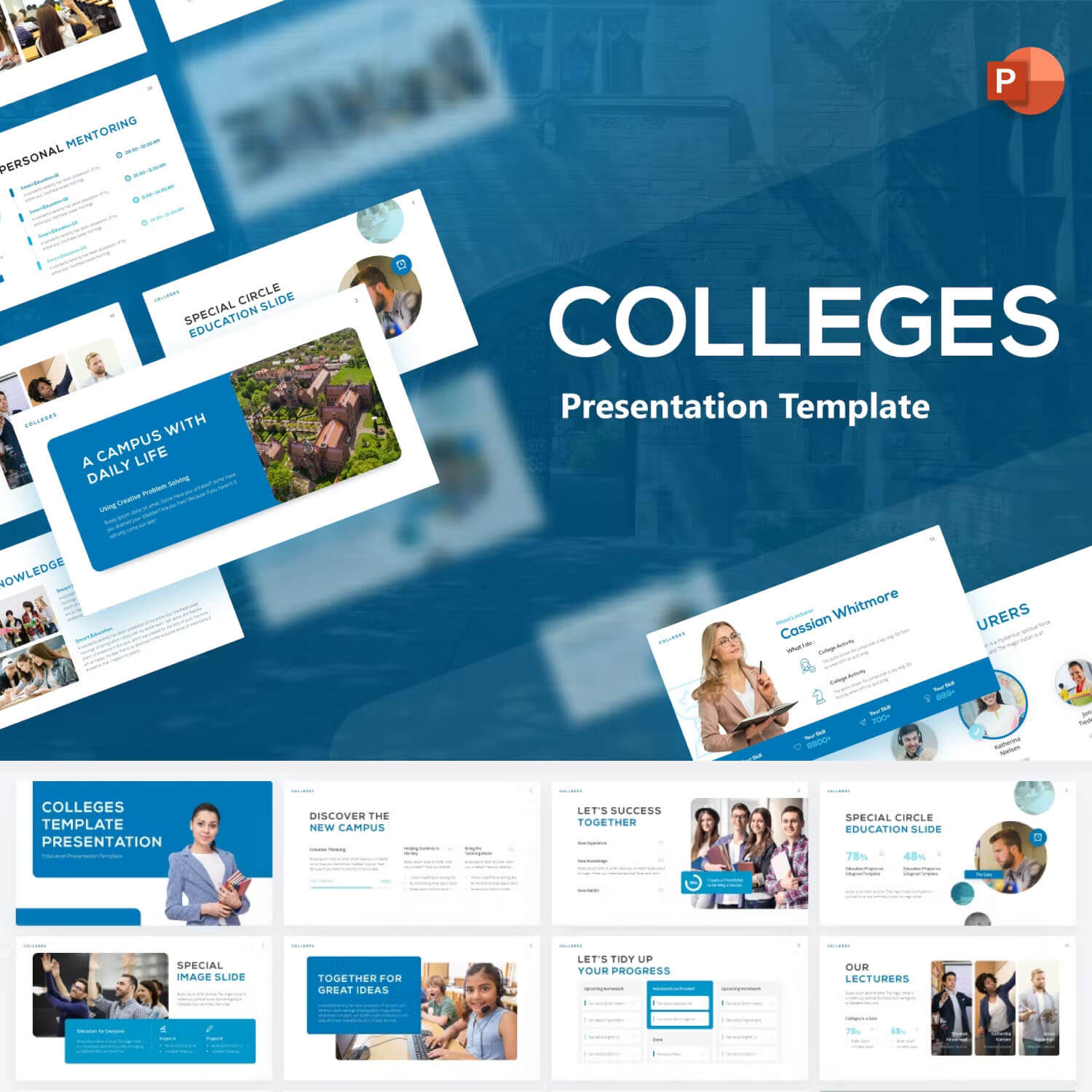 Colleges Professional PowerPoint Template.